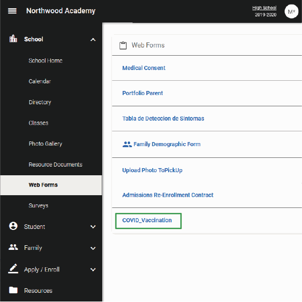 Formulario de vacunación de refuerzo de COVID