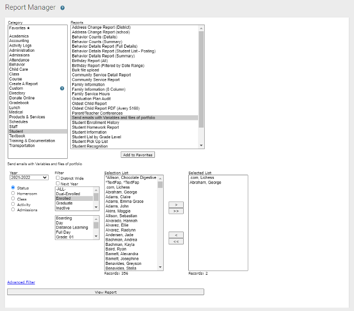 Enviar emails con variables y archivos del portfolio.