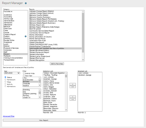 Enviar emails con variables y archivos del portfolio.